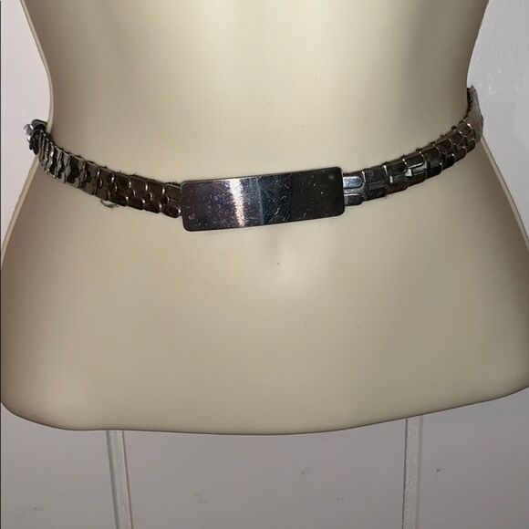 Vtg 80s silver metal belt - Picture 1 of 6